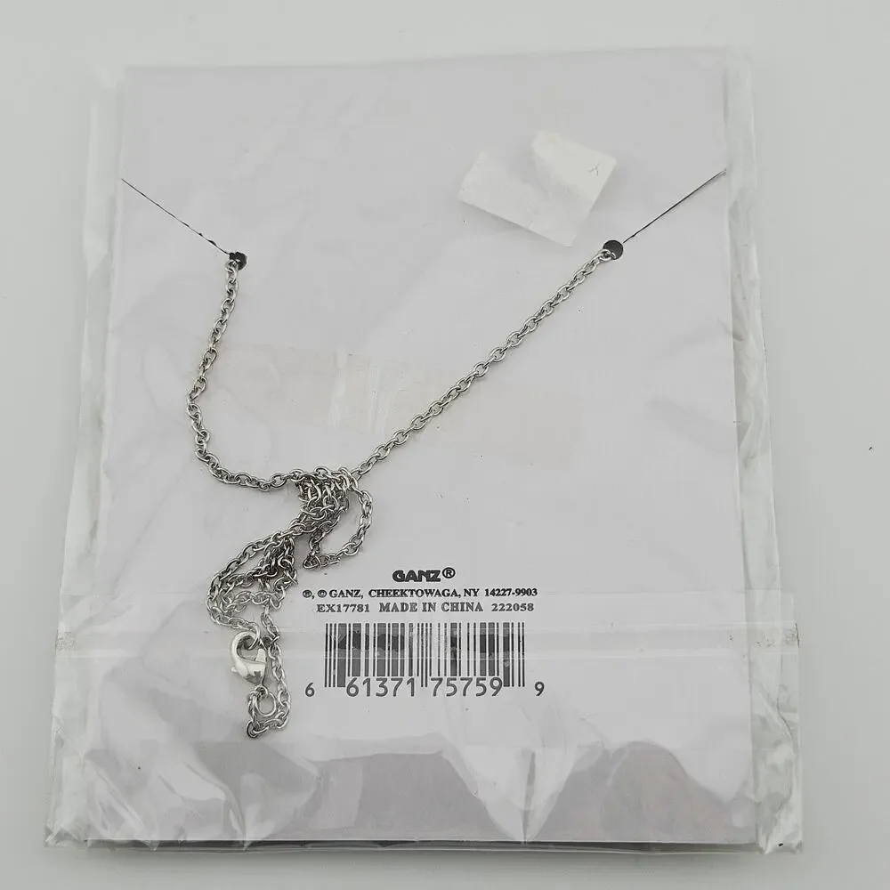 Happy Holidays Pendant Necklace Silver Tone Chain Vintage Look Christmas NWT
